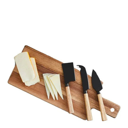 Santo ostset med 3 knivar och skärbräda