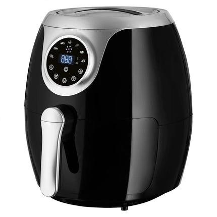 Svart airfryer med digital display från Nordic Cookware på vit bakgrund