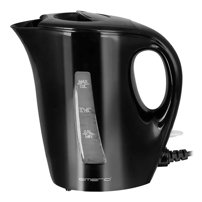 Svart vattenkokare i modern design, Nordic Cookware köksprodukt, sladdansluten