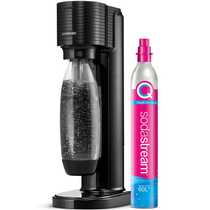 Svart Sodastream kolsyremaskin med gaspatron, Nordic Cookware kökstillbehör