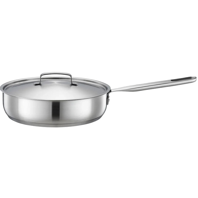 Rostfri stekpanna med lock, Nordic Cookware, modern svensk köksutrustning