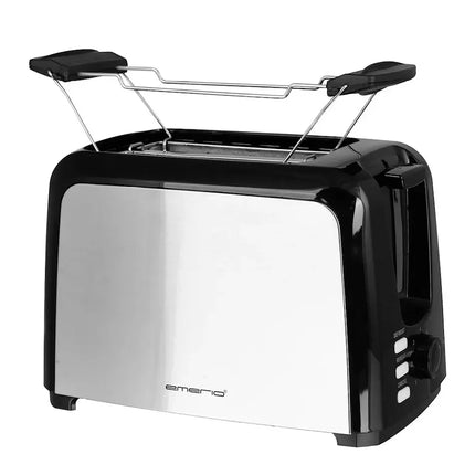 Svart och silverbrödrost Emerio med kontrollpanel från Nordic Cookware, köksmaskin