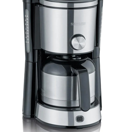 Modern kaffebryggare i rostfritt stål från Severin, synlig på vit bakgrund, Nordic Cookware