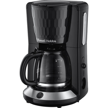 Svart kaffebryggare Russell Hobbs med glaskanna från Nordic Cookware