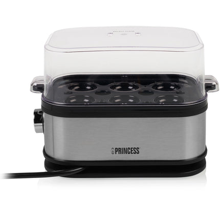 Äggkokare i rostfritt stål från Princess med genomskinligt lock, köksprodukt hos Nordic Cookware