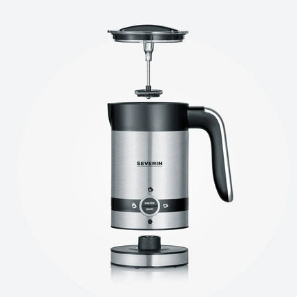Elektrisk mjölkskummare Severin i rostfritt stål, uppdelad, nordisk köksutrustning