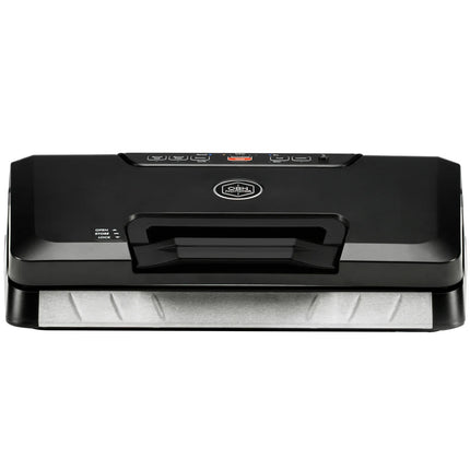 Svart vakuumförpackare Nordic Cookware köksmaskin på vit bakgrund