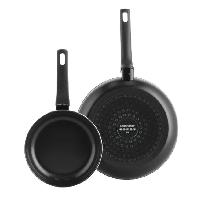 GreenPan Essence stekpanna set svart 2 delar Ø24/28 cm