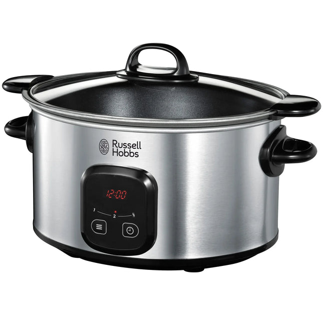 Russell Hobbs slow cooker i rostfritt stål med digital display, Nordic Cookware köksprodukt