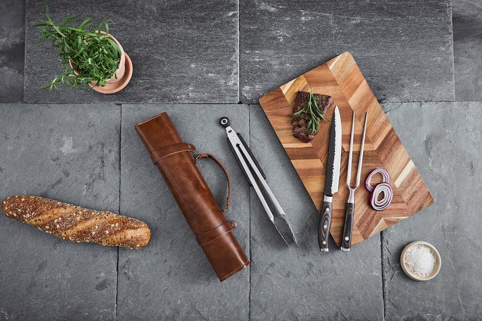 Hâws Santo BBQ Grillset med läderfodral (3 delar)