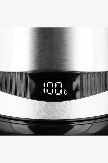 Digital display på rostfri köksapparat från Nordic Cookware visar 100°C