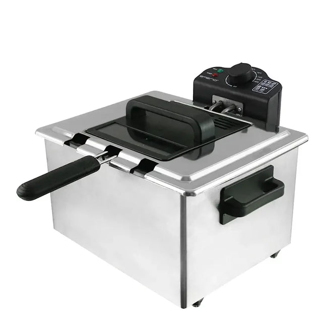 Rostfri fritös med lock och handtag, köksapparat hos Nordic Cookware