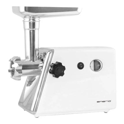 Vit elektrisk köttkvarn i rostfritt stål från Nordic Cookware, stilren design