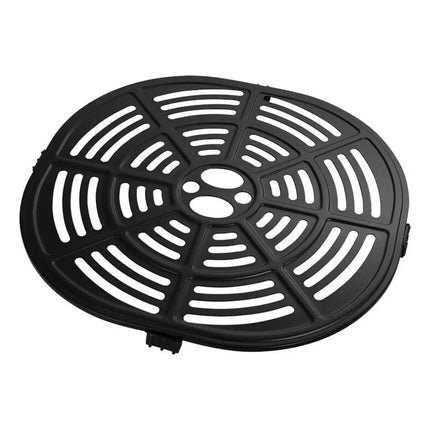 Svart grillinsats i gjutjärn från Nordic Cookware, rund och med ventilerande mönster.