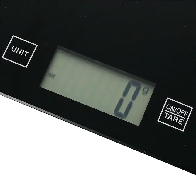 Digital köksvåg med svart design och LCD-display, Nordic Cookware