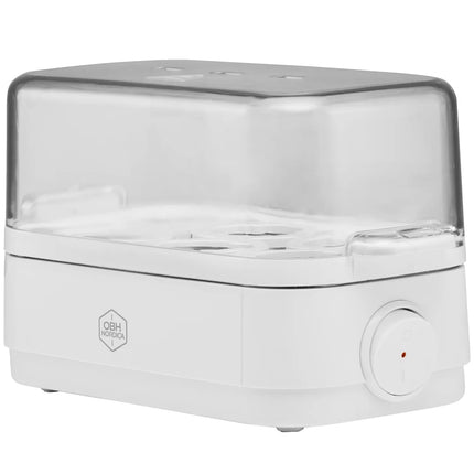 Vit elektrisk äggkokare OBH Nordica i modern design, hushållsapparat från Nordic Cookware