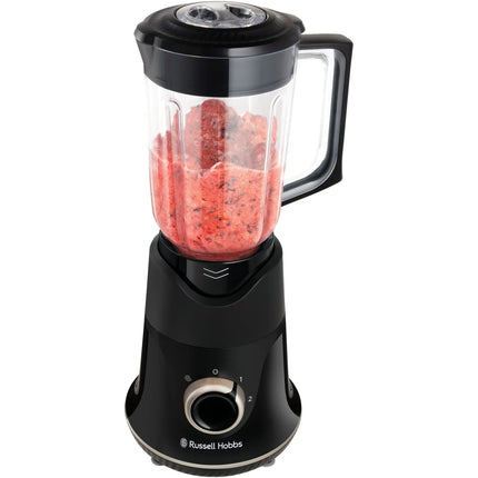 Svart blender med fryst bärsmoothie, köksapparat på Nordic Cookware
