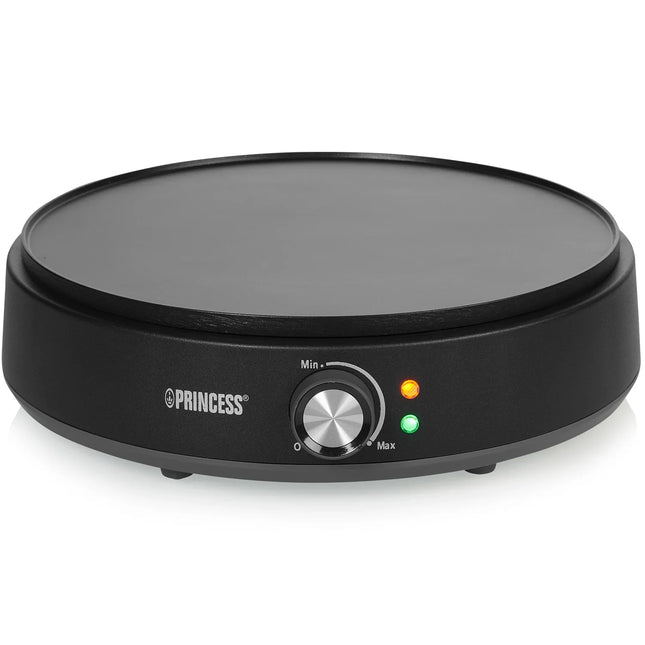 Svart elektrisk crêpemaker Princess med temperaturreglage, köksapparat hos Nordic Cookware