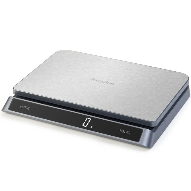 Digital köksvåg i rostfritt stål från Nordic Cookware, modern design och LCD-display.