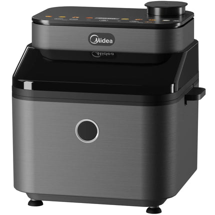 Modern svart köksmaskin Midea med digital kontrollpanel, Nordic Cookware köksutrustning