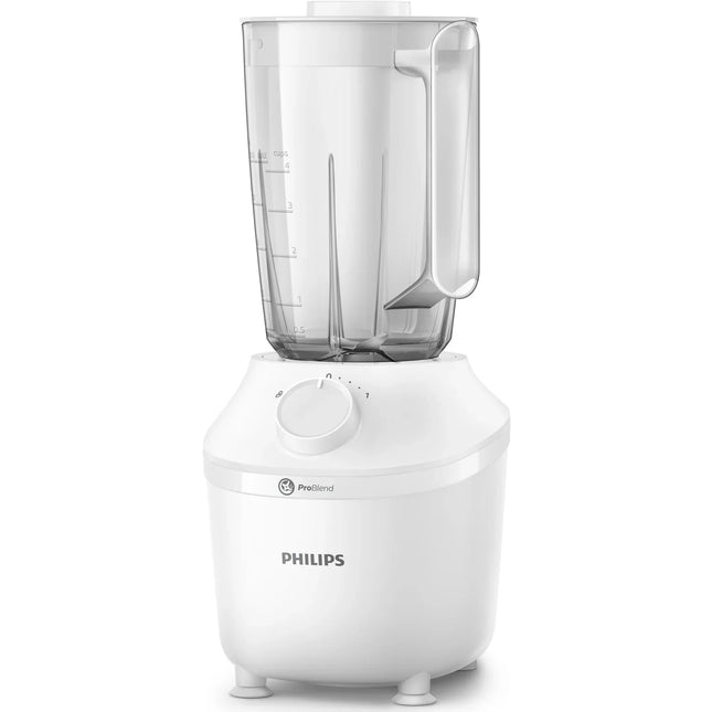 Vit Philips mixer med stor kanna, modern köksutrustning från Nordic Cookware
