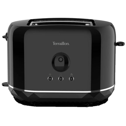 Svart brödrost Terraillon med modern design på vit bakgrund, Nordic Cookware köksapparat