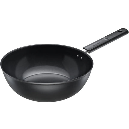 Svart wokpanna i aluminium med handtag, Nordic Cookware köksredskap