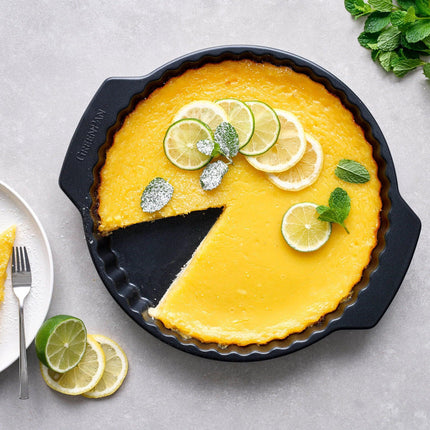 Svart keramisk quicheform 28 cm