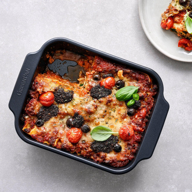 Svart keramisk brownieform 22,5 cm x 18,5 cm