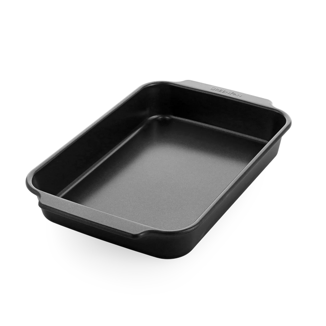 Svart keramisk rektangulär kakform 33 cm x 22,5 cm