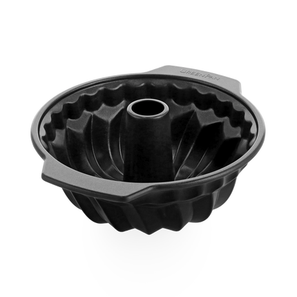 Svart keramisk bundtform 24 cm