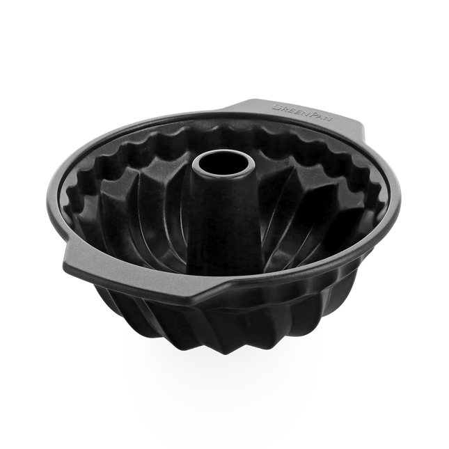 Svart keramisk bundtform 24 cm