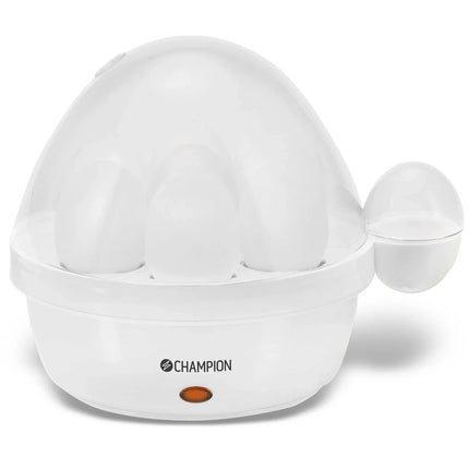 Vit äggkokare Champion, nordisk köksapparat för enkel äggkokning, produktfoto