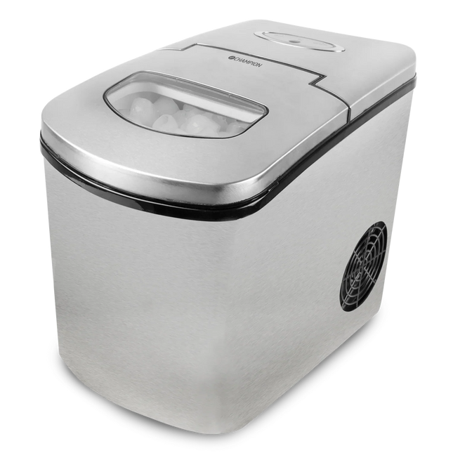 Bänkdisk ismaskin i rostfritt stål med isbitar, modern köksmaskin från Nordic Cookware