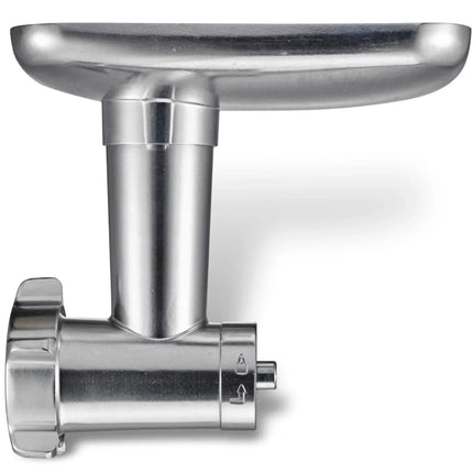 Rostfri köttkvarn i metall från Nordic Cookware, produktfoto på vit bakgrund