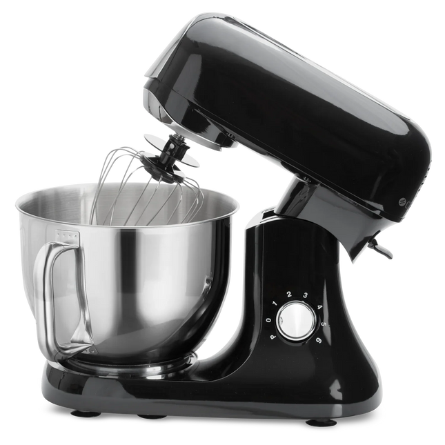 Svart köksmaskin med stålkittel från Nordic Cookware, modern design, hushållsapparat.