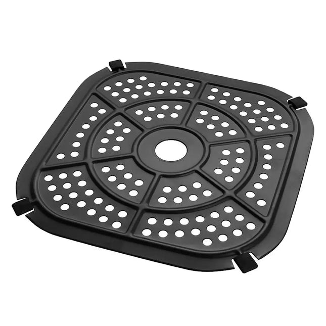 Svart fyrkantigt ånginsats för köksredskap från Nordic Cookware, med perforerade hål.