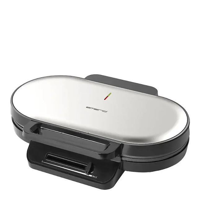 Modern våffeljärn i rostfritt stål med svart handtag, Nordic Cookware köksredskap