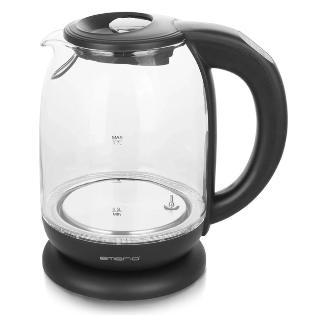 Glaskokare med svart handtag, modern vattenkokare Nordic Cookware