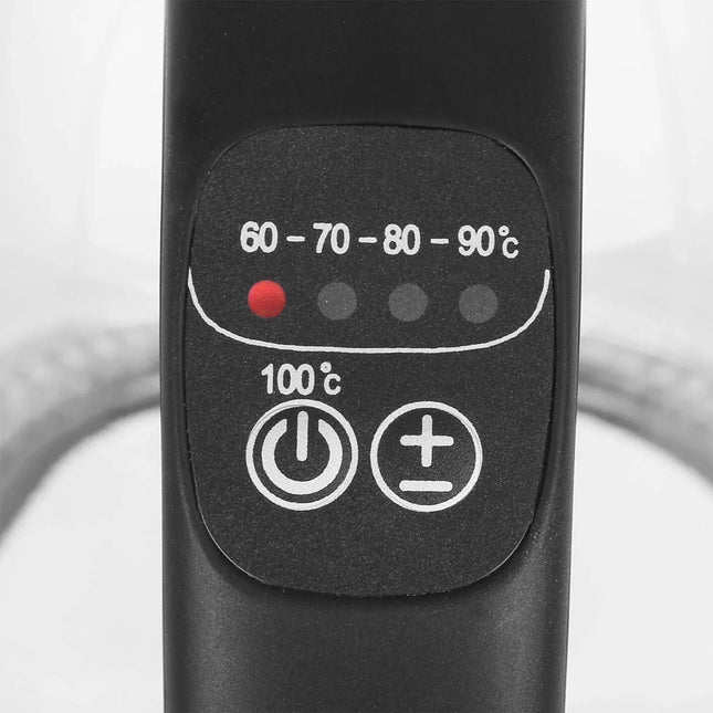 Temperaturpanel till elektrisk vattenkokare från Nordic Cookware, svart design.