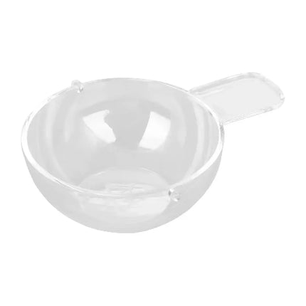 Transparent glaskastrull med handtag från Nordic Cookware, köksredskap på vit bakgrund