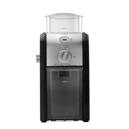 Svart och silver kaffekvarn Nordic Cookware, modern design, mot vit bakgrund.