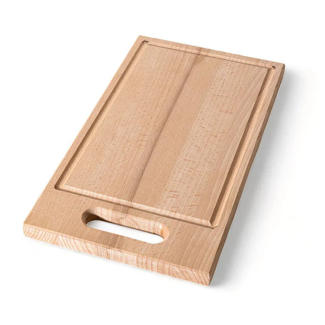 B-23SO | Bräda i bok med handtag och spår, oljad – 380X210X21mm