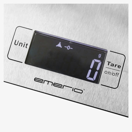 Digital köksvåg i rostfritt stål från Emerio, med tydlig display, Nordic Cookware
