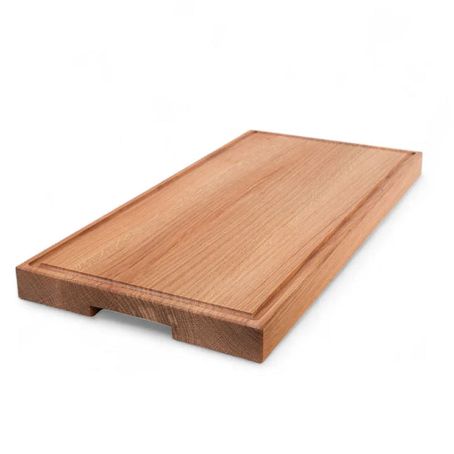 EK-70040HSO | Skärbräda med handtag och spår i oljad ek – 700x400x40mm