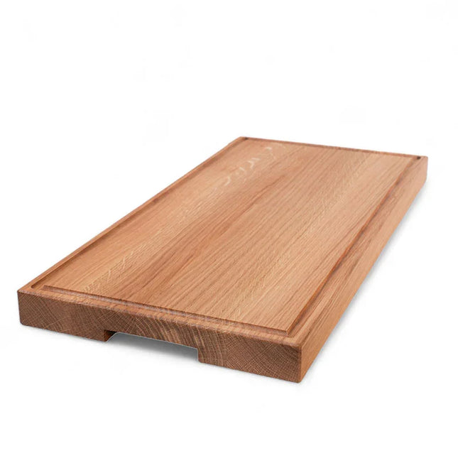 EK-60040HSO | Skärbräda med handtag och spår i oljad ek – 600x300x40mm