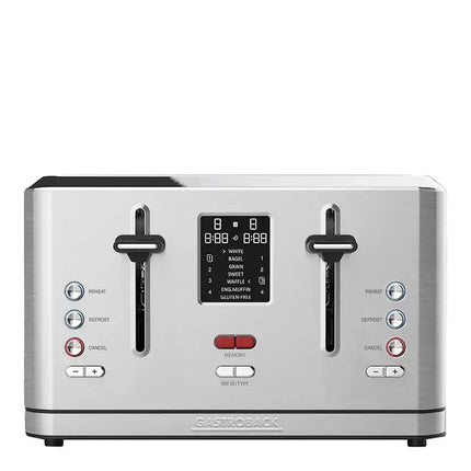 Design digital brödrost 4 skivor stål