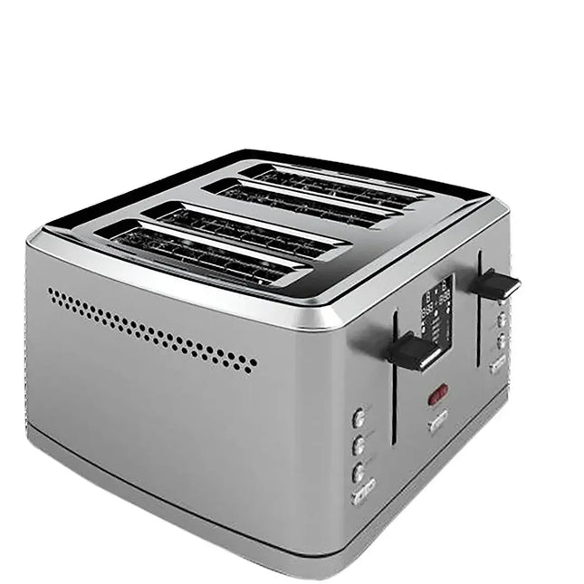Design digital brödrost 4 skivor stål
