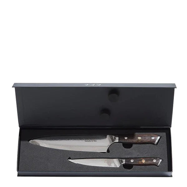 Wengè knivset 2 delar kockkniv + allkniv