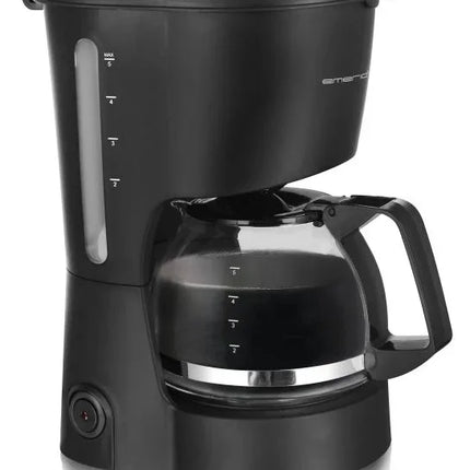 Svart kaffebryggare med glaskanna, modern design från Nordic Cookware